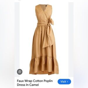 J Crew polished cotton midi dress